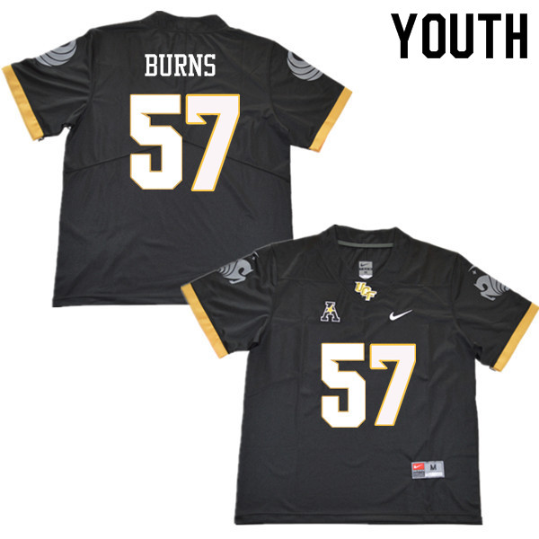 Youth #57 Derek Burns UCF Knights College Football Jerseys Sale-Black